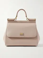 [Dolce & Gabbana] Dolce & Gabbana - Sicily Medium Textured-leather Tote - Blush - One size One size Pink