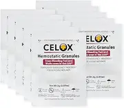 Celox’s Granular Hemostat First Aid Powder for Blood Clotting, Camping Safety, and Survival Equipment for Moderate to Severe Bleeding Wounds, 10 Count. ILIOS Packaged