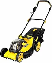 Cordless Lawn Mower, 40V Lithium-ion Electric Lawnmower with Brushless Motor, 16 inch Foldble Push Lawn Trimmer with 45L Grass Box, 6 Cutting Height Adjustments