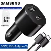 Genuine Samsung Galaxy S25 S24 S23 Note 20 Dual Port 45W & 15W Fast Car Charger