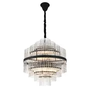 Vencha Chloe Crystal Pendant Light - Black