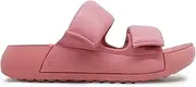 [ECCO] Echo Women's Cozmo PU Genuine Leather Women's Fluffy Puff Sandals EU39 Sandals