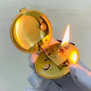 Brass Hand Carved Lighter 1935 Powder Machine Automatic Antique Kerosene Ligter