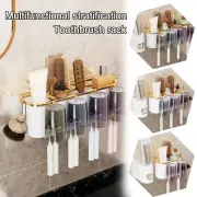 No Punching Bathroom Shelf Toothpaste Toothbrush