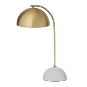 Amalfi Atticus Table Lamp Brass & White 20x29x48cm