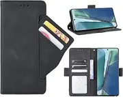 [GoshukunTech] Phone Cover for Samsung S20 FE,for Samsung Galaxy S20 FE 5G Wallet Case[ 5 Card Slots Leather Wallet ] Soft TPU Inner Case Flip Cover Stand Feature -Black