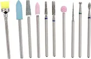SHERCHPRY Tungsten Nail Drill Bits Set for Professional Manicure and Pedicure for Nail Salons and Home Use Tools