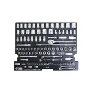 SP Tools 105 Pcs EVA Foam Tray Tool Kit Sockets & Accessories Metric & SAE