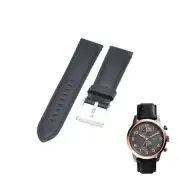 FS4935 22mm Black Leather Watch Strap For Fossil
