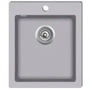 Overmount Kitchen Sink Single Basin Granite Grey