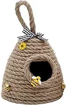 Rustic Beehive Ornaments, Beehive Pendant - Holiday Decorations | Hand Woven Bee Hive Ornaments, Rustic Honey Bee Figurine, Desktop Ornament for Farmhouses Home Kitchen Porch