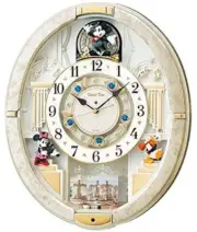 SEIKO CLOCK wall clock mickey mouse Radio Analog Trick 12 songs melody FW580W