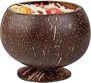 Restaurantware - Coco Casa 10 Ounce Coconut Shell Cups, 40 Mini Martini Goblets - Handmade, Polished, Coconut Shell Cocktail Tiki Cups, Hawaiian Theme for Parties, Serve Wine, Dessert, Smoothies