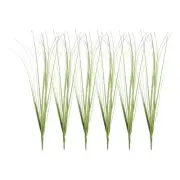 6Pcs Artificial Grass Plants, 18.5" Plastic Fake Wheat Grass Greenery, Red