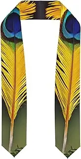 [EdWal] feather print Graduation Stole and Sash Class for Unisex Adult Honor Stole Honor Stole of 2025