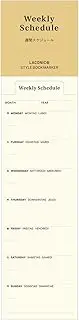 LACONIC Weekly Planner Notebook, 24 Count, White, 2.0 x 6.2 inches (5 x 15.7 cm), Long Rectangle Shape