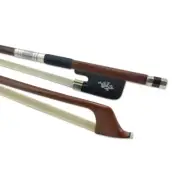 4/4 Full-Size Cello Bow: Brazilwood Stick Ebony Frog Baroque Style Horsehair