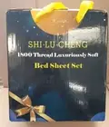 shi lu cheng bed sheet set king' size.4pc 1800 Thread Count Luxuriously Blue