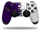 Skin for Playstation 4 Sony PS4 Controller Ripped Colors Purple White