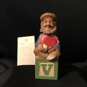 PERFECT / MINT - LETTER V Tom Clark alphabet block gnome - 1994 w/story