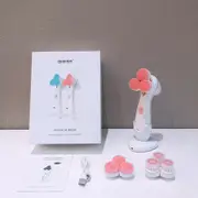 Pink 3-Head Electric Facial Cleansing Brush - Rechargeable Spin Scrubber Kit