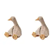 2x Jiggle & Giggle Puddle Goose Plush Animal Baby/Toddler Stuffed Toy Grey 12m+