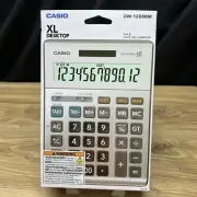 Casio DM1200BM Desktop Calculator, 12-Digit LCD, Silver
