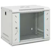 9U Wall Mounted Network Cabinet Hanging Server Data Rack Lockable Front Door