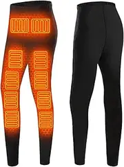 [IMYOGI] Cozy Heated Thermal Underwears, USB Electric Heating Soft Fleece Liner Women Warm Baselayer for Indoor Outdoor Sport