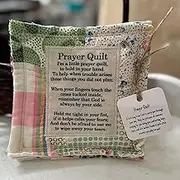 ZANWANXIN Colorful Handmade Mini Scripture Quilt Squares - Sympathy & Remembrance Christian Gift (A)