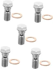 ULTECHNOVO 5pcs Stainless Steel Car Brake Disc Bolt Replacement High Strength Caliper Slide Pin for Enhanced Driving Safety and Automotive Modification Performance Unique Design