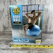 GOLD'S GYM Fitness Body Ball 75 cm w/Air Pump & Exercise Chart 5’11” &Taller NEW
