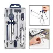 7x Precision Spring Bow Drawing Compass with Extension Drafting
