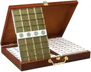 Chinese Mahjong, 144 Numbered Color Melamine Tiles,Tile with Black Carrying Travel Case Complete Game Set -(Majiang,Mah Jong, Mahjongg, Mah-Jong)