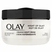 Olay Night of Olay Firming Night Cream Moisturizer Non-Greasy 1.9 Oz Pack of 24