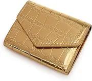 [Aloethfe] Fashion wallet European and American style card bag female cross-border trend multicolor bright versatile tide (Gold), D-gold, ONE SIZE, Simplicity