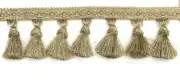 Tassel Fringe Trim 3.5" for Drapery Curtains Upholstery Pillows/ White Gold