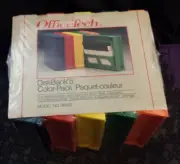 OfficeTech DiskBank 5 Color Pack - 5.25" diskette holders -sealed, new old stock