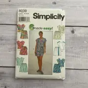 Simplicity 8039 Sewing Pattern Shorts Faux Wrap Top Shirt Miss Sz 12-16 UNCUT