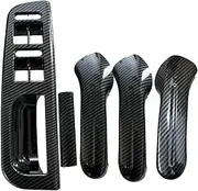 YJVVWQVF 1set x5 Carbon Filber/Black Interior Door Handles Switch Panel for VW Golf 4 GTI R32 Jetta A4 Bora MK4 1999-2004 3B1867171D(5PCS-Carbon Filber)