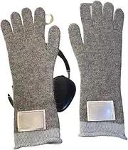 [JINZIJINYU] Knitted Touchscreen Gloves Colorblock Rabbit Fur Extended Gloves Colorful Fingerless Touch Screen Cycling Ski Gloves