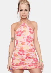 Sweet Tropical Topics Hibiscus Dress