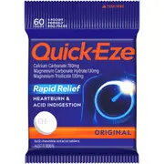 Quick-eze Heartburn & Indigestion Relief Original 60 Pack
