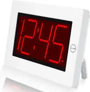 KWANWA Small Wall Clock, Digital Alarm Clock, 8" Extra Large Display, 3" LED Dig