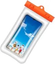 jojofuny 2 Pcs Waterproof Mobile Phone Bag Swim Protector Case Touch Screen Phone Pouch Underwater Phone Bags Waterproof Phone Pouch Waterproof Phone Bag Floating Keys Orange