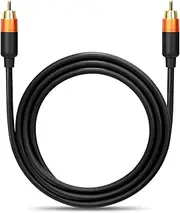 UCINNOVATE RCA Audio Cable, 4Ft / 1.2m Subwoofer Cable Digital Coaxial Audio Cable with Gold Plated RCA to RCA Connectors, Dual Shielded RCA Cables for Amplifier, Subwoofer, Home Theater