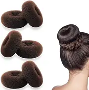 6pcs Small Hair Bun Maker for Kids, Ballet Buns Maker Chignon Hair Donut Sock Bun Form for Girls,Mini Hair Doughnut Shaper (5-6cm,.Brown)