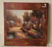 New Sealed Thomas Kinkade Cobblestone Lane 1997 1000 Piece Puzzle 27x20