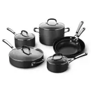 Calphalon Nonstick Cookware Frying Pan Pots Set, harder stainless steel 10 Piece
