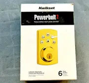 Kwikset Powerbolt2 Electronic Deadbolt, 6 Button Keypad - Polished Brass